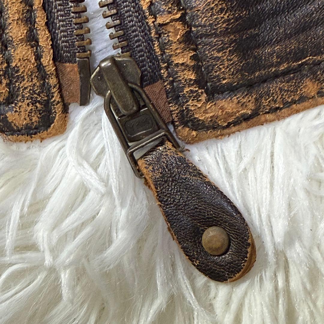 90s vintage G-1 フライトレザージャケット L 襟ボア・中綿入り！