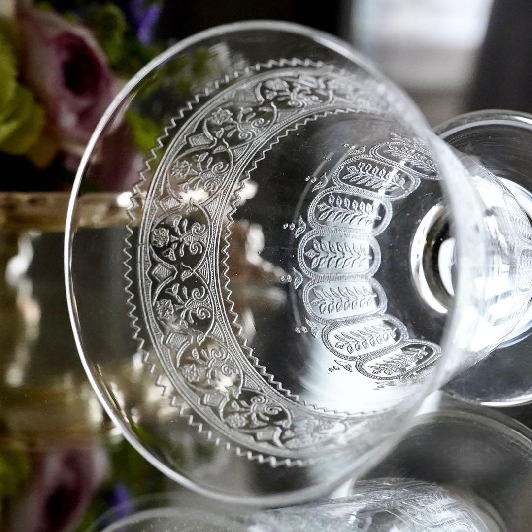 極希少オールドバカラ セギュール｜花文を纏う1脚 ワイングラス BACCARAT