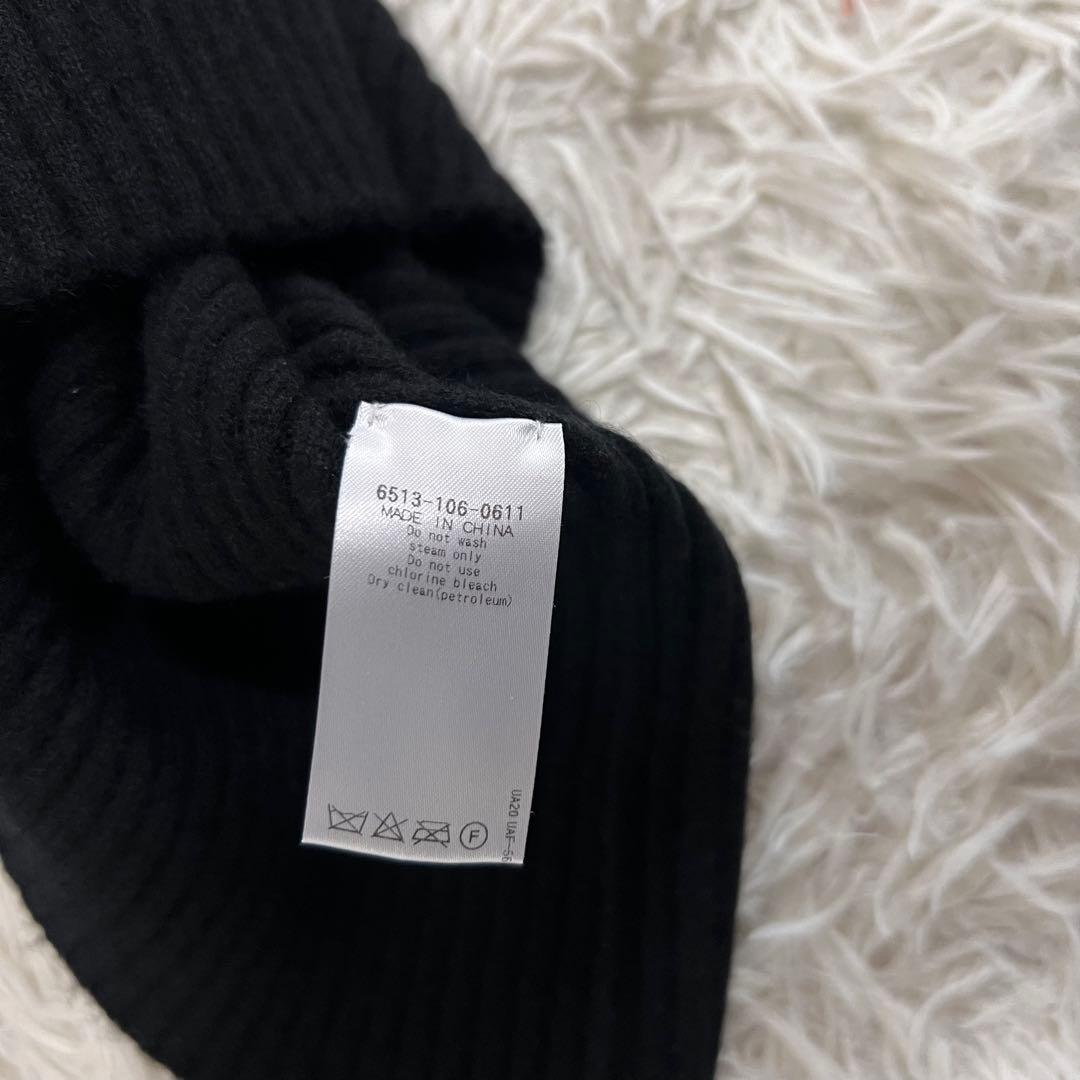 DRAWER ドゥロワー カシミヤ タートル リブ セーター ブラック 2