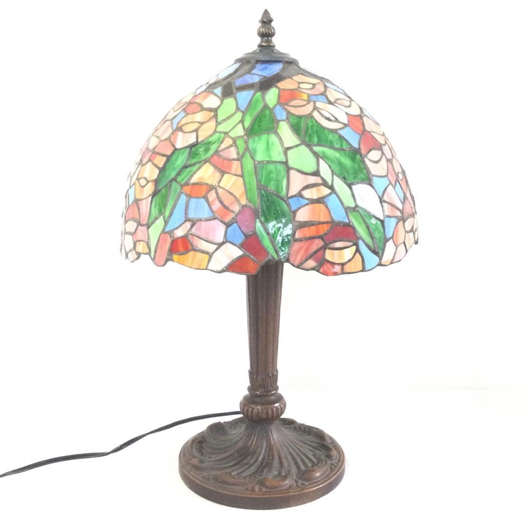 ステンドグラスランプ スタンドランプ 卓上ランプ 照明 点検OK B606