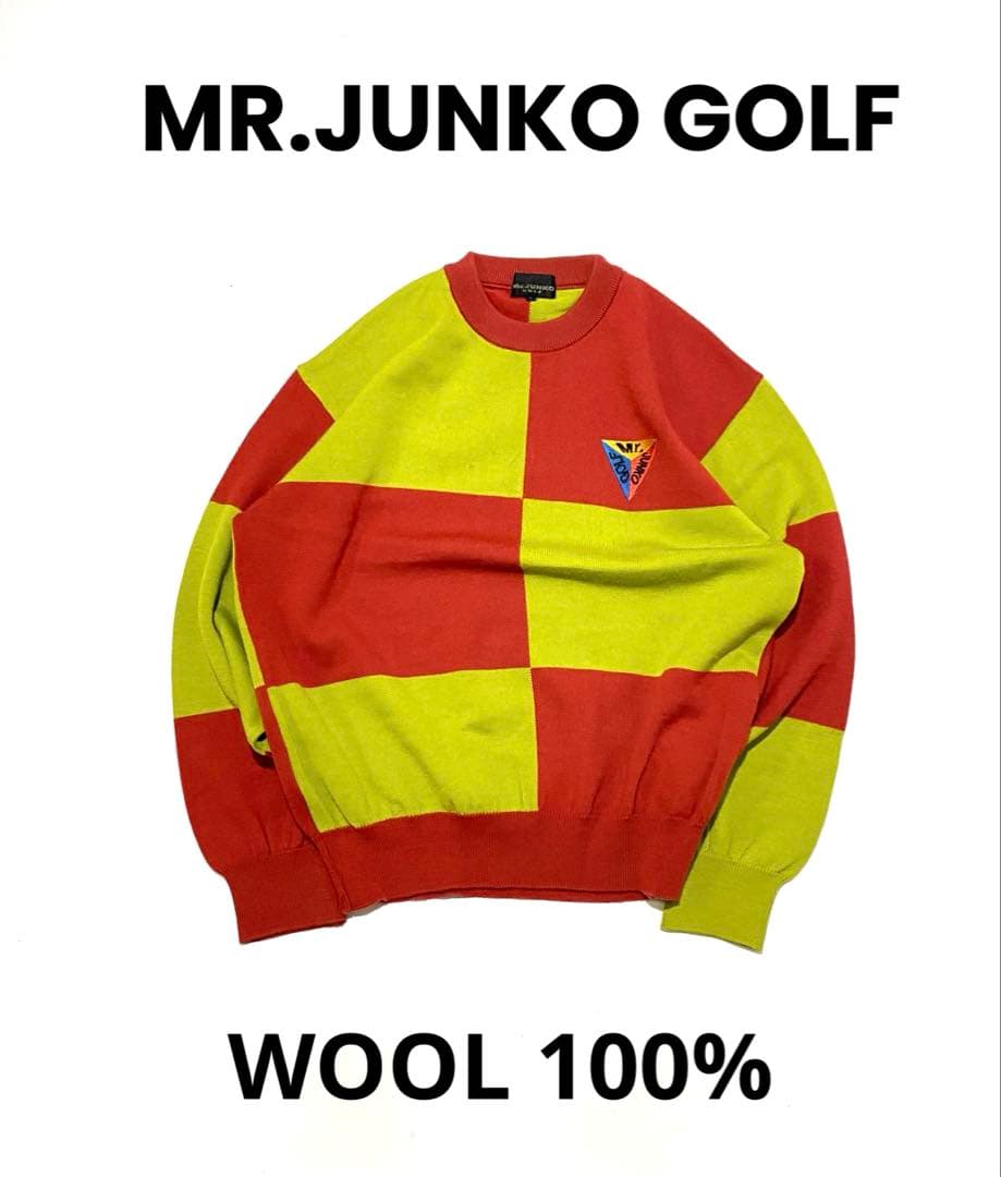 ミスタージュンコ・ゴルフ　デザインニット ウール　Lサイズ