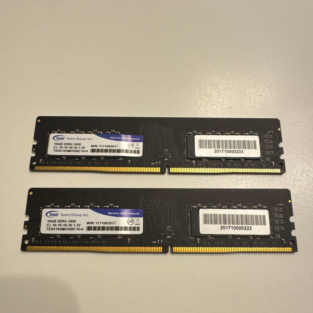 Team Group デスクトップ用メモリ DDR4 32GB（16GB×2枚）