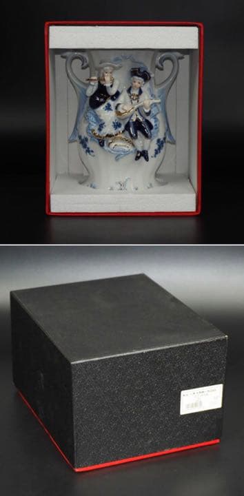送料無料　SOGO購入 日本製手描き古代人形花瓶　未使用 箱付