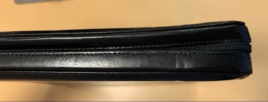 アシュフォード A4オーバーサイズ ダブルジッパー ドキュメントケース 黒