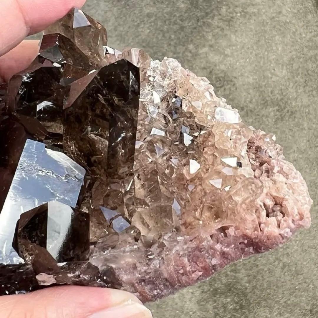 【ルチル内包】スモーキークォーツクラスター原石 天然石