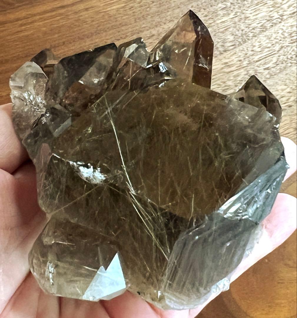 【ルチル内包】スモーキークォーツクラスター原石 天然石