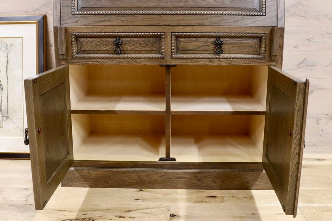 GMGH456○神戸家具 神戸洋家具 伊藤家具 ライティングビューロー デスク