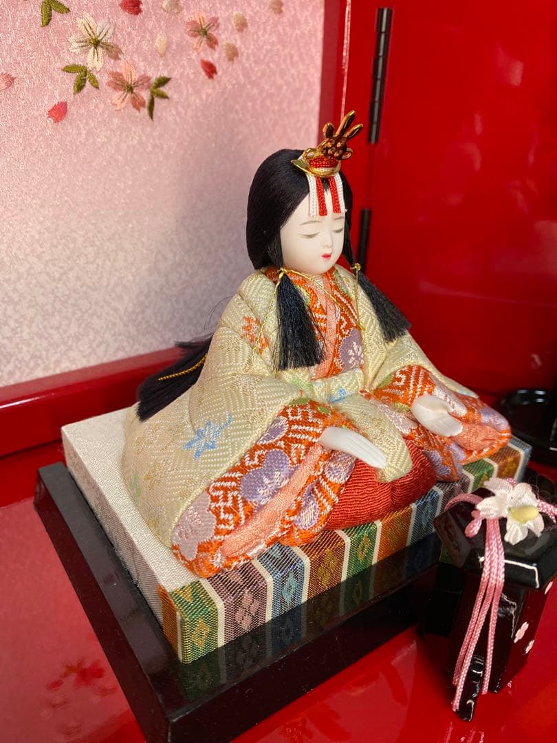 東京久月監製　雛人形　一秀作　江戸木目込人形　親王五人飾り(三人官女付)二段飾り