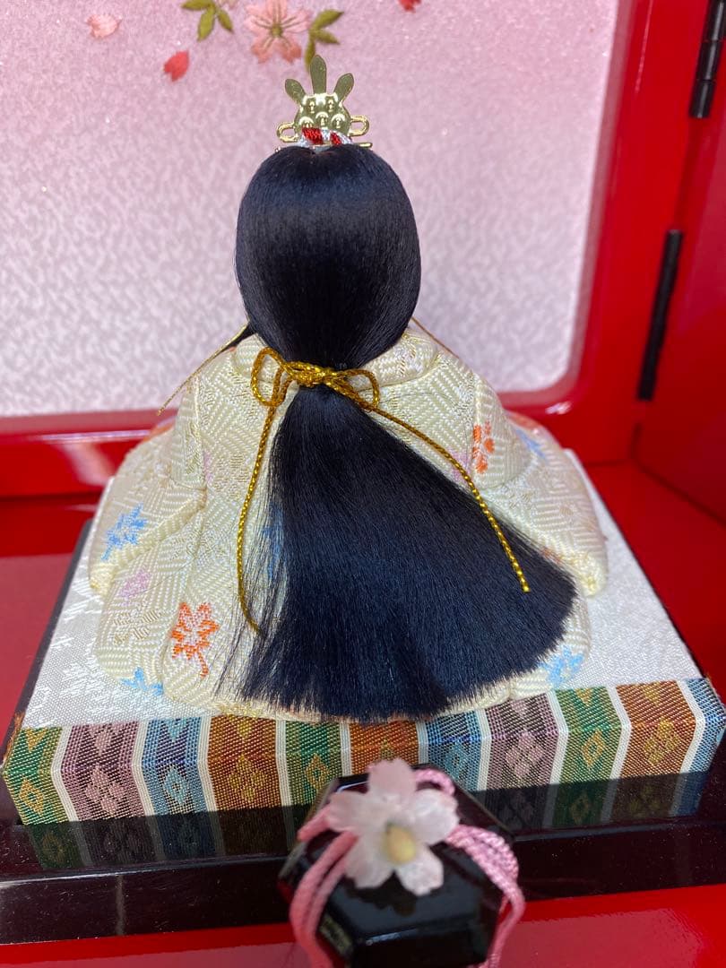 東京久月監製　雛人形　一秀作　江戸木目込人形　親王五人飾り(三人官女付)二段飾り