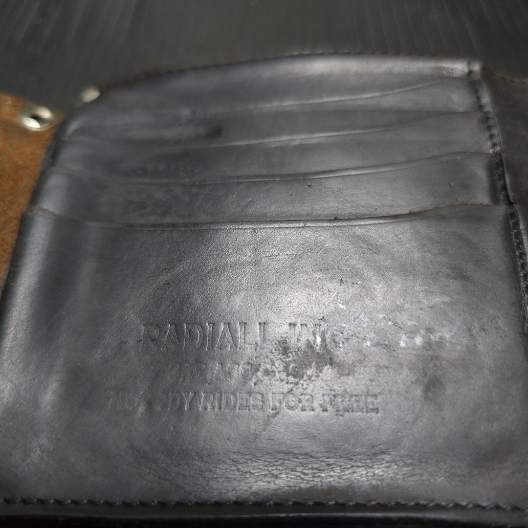 レア❕茶芯❕ラディアル❕RADIALL ❕レザーウォレット❕黒❕トラッカー❕