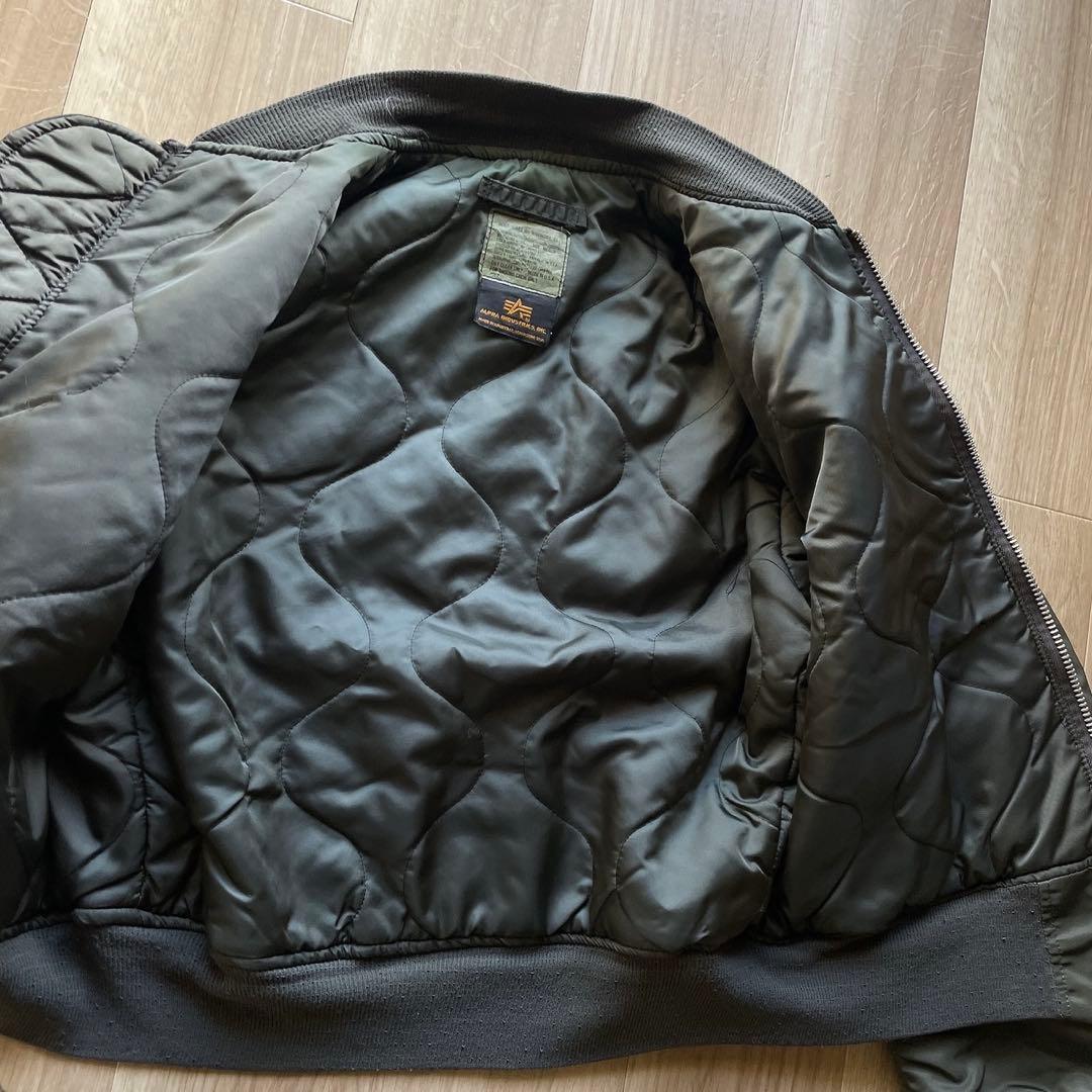 USA製　ALPHA グランドクルー　MA-1 フライトジャケット　カーキ　Ｍ