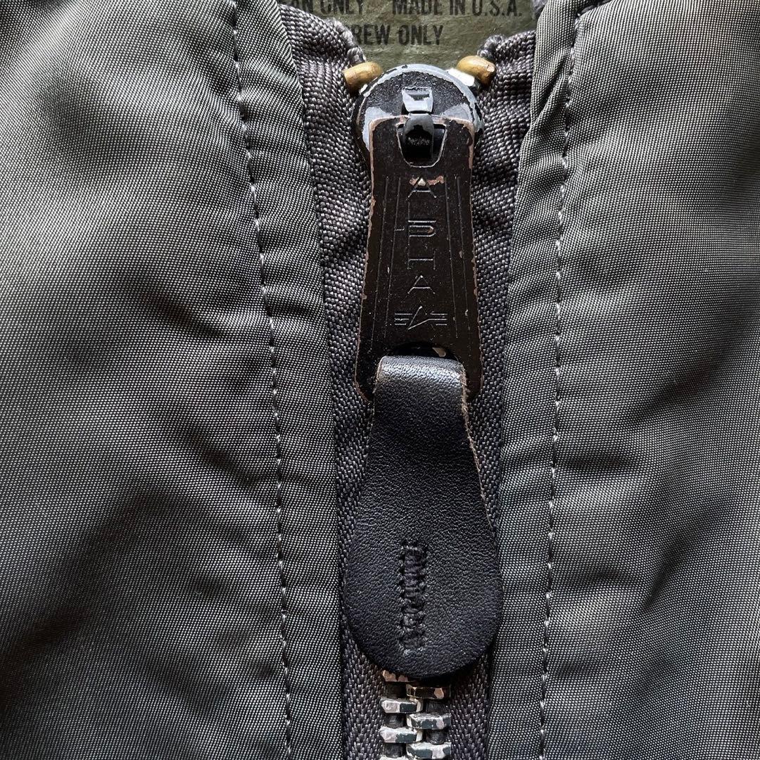 USA製　ALPHA グランドクルー　MA-1 フライトジャケット　カーキ　Ｍ