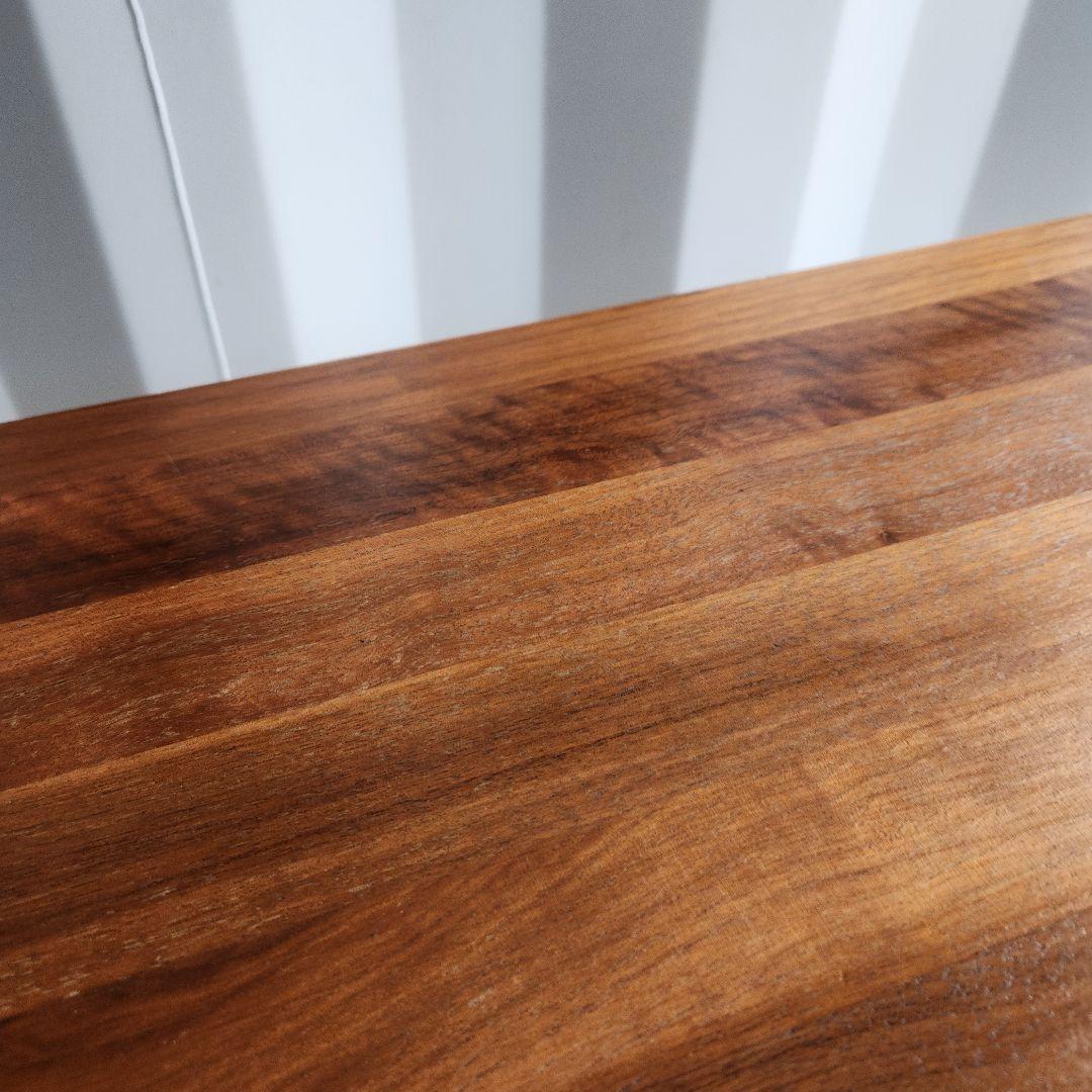 廃盤　無印　無垢材　ローテーブル　引き出し　ウォールナット
