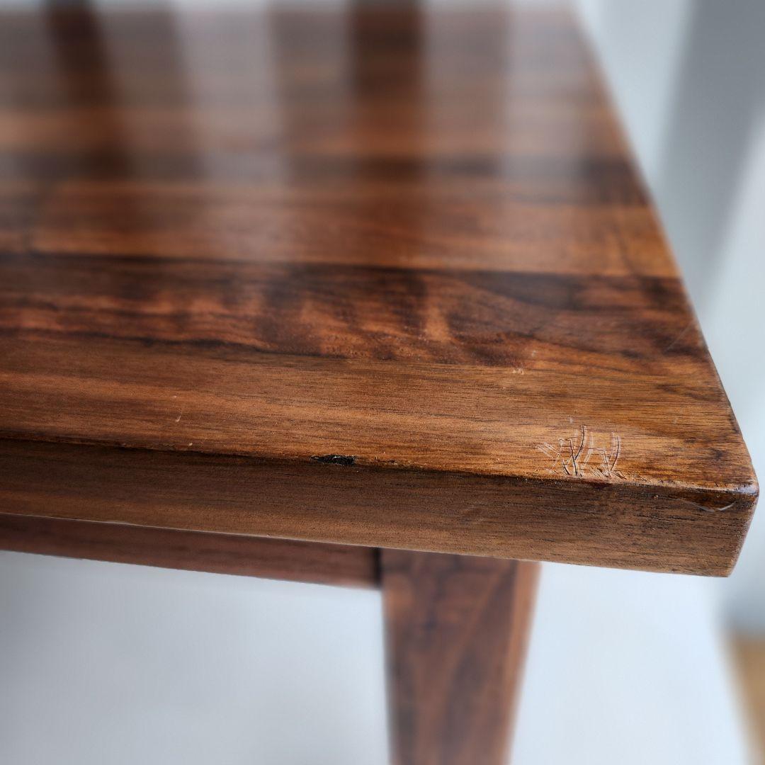 廃盤　無印　無垢材　ローテーブル　引き出し　ウォールナット