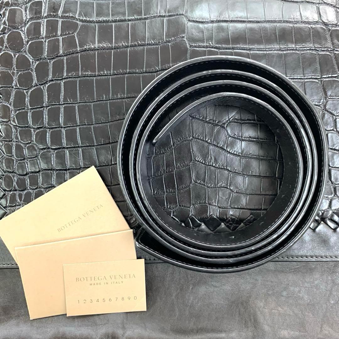 新品160万 ボッテガ　イントレ　クロコダイル　メッセンジャー　ショルダーバッグ
