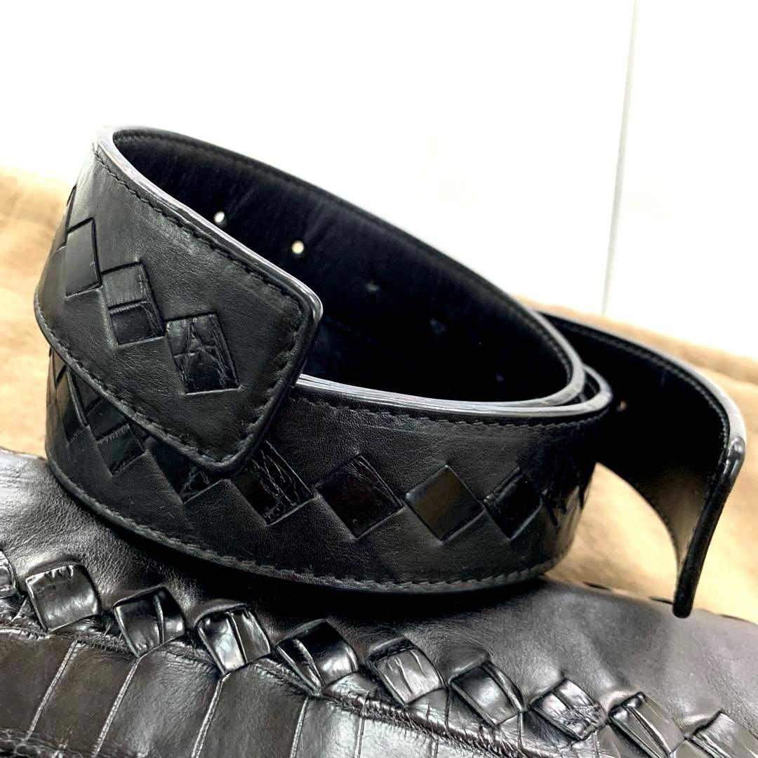 新品160万 ボッテガ　イントレ　クロコダイル　メッセンジャー　ショルダーバッグ