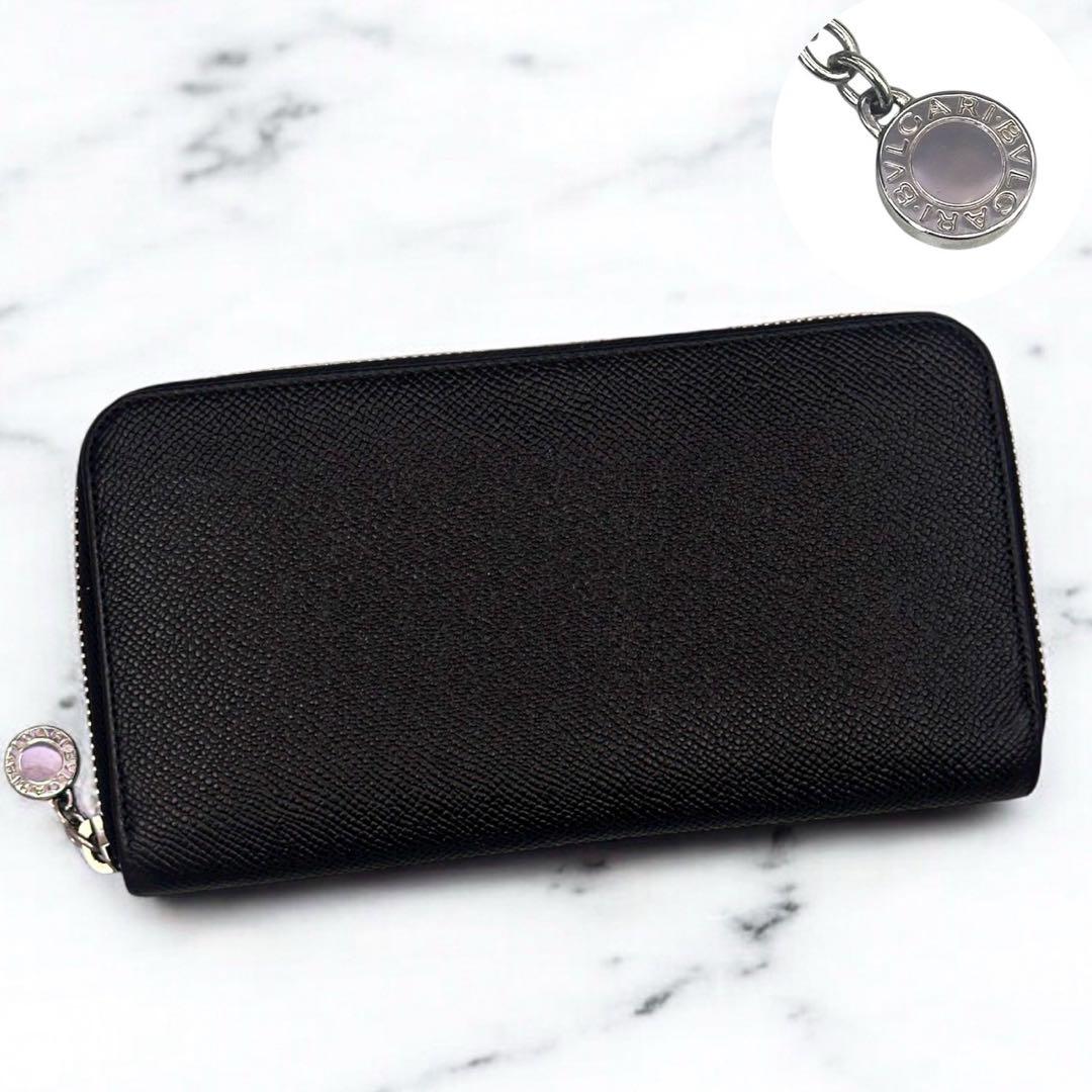 極美品 ブルガリ 長財布 小銭入れ  カード コンパクト 財布 ブラック