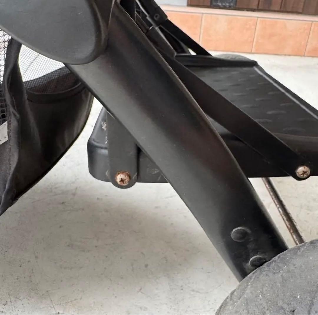 二人乗りベビーカー カトージ 二人でゴーDX デニム レインカバー付き