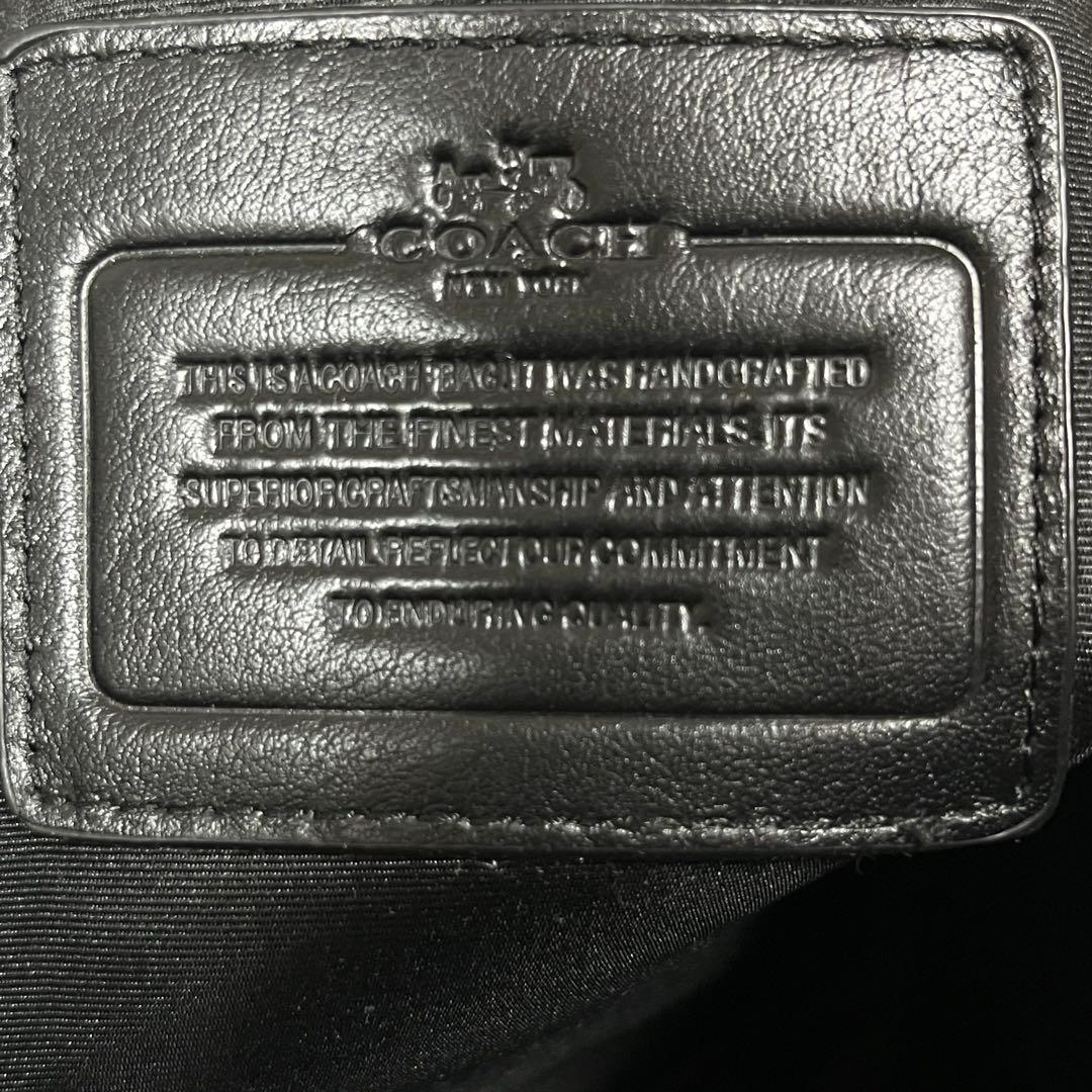 美品✨COACHヘンリーメッセンジャーバッグ ペブルドレザーブラックF54149