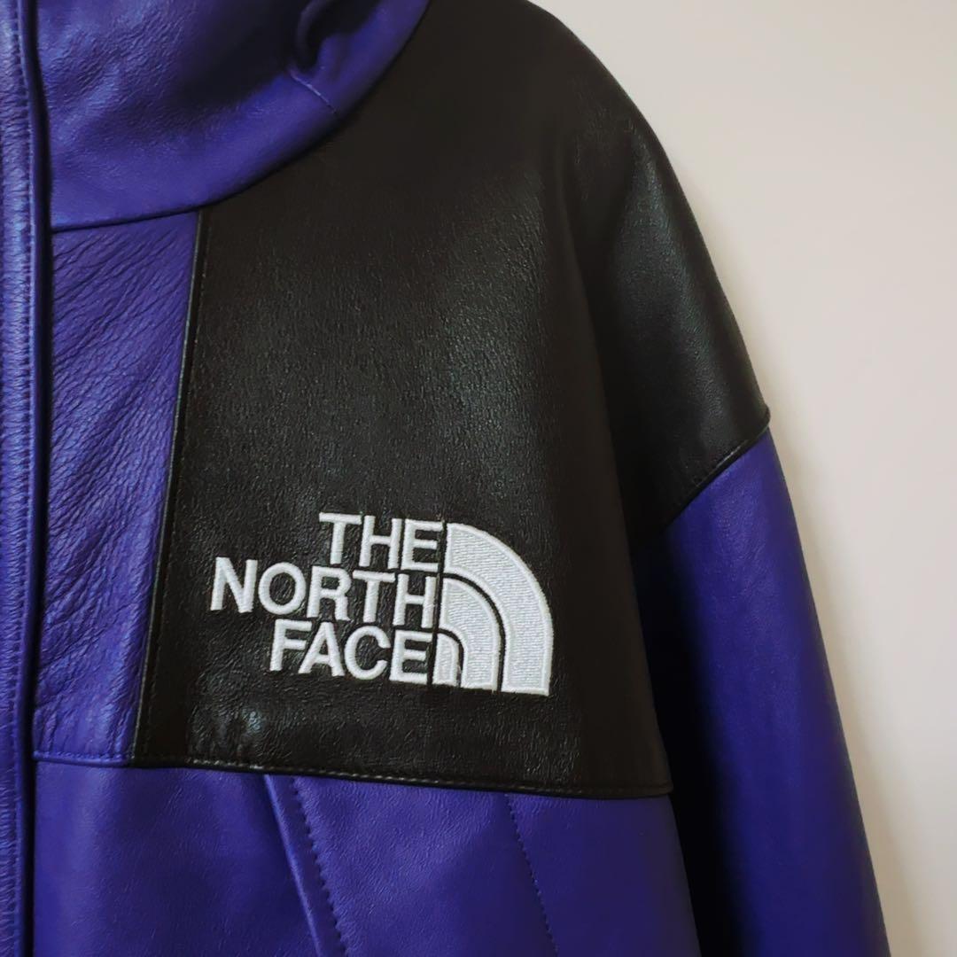 シュプリーム　ノースフェイス　レザー　マウンテンパーカ　M