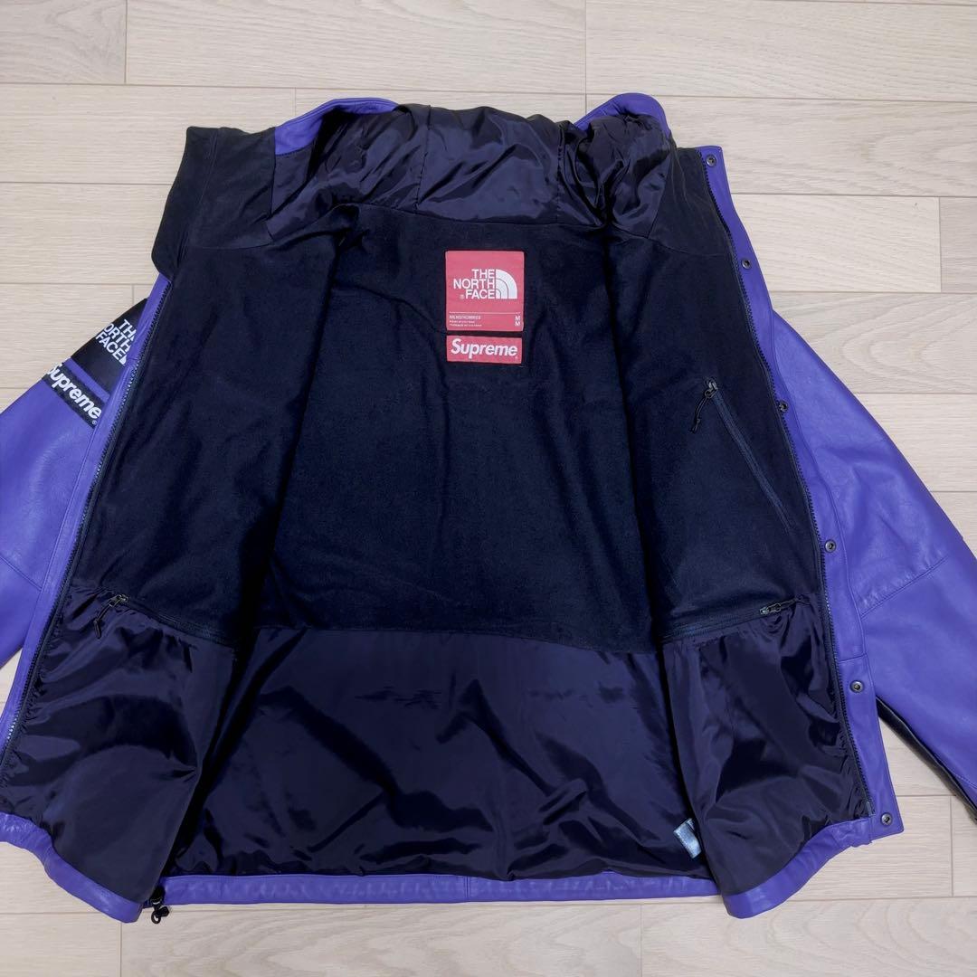 シュプリーム　ノースフェイス　レザー　マウンテンパーカ　M