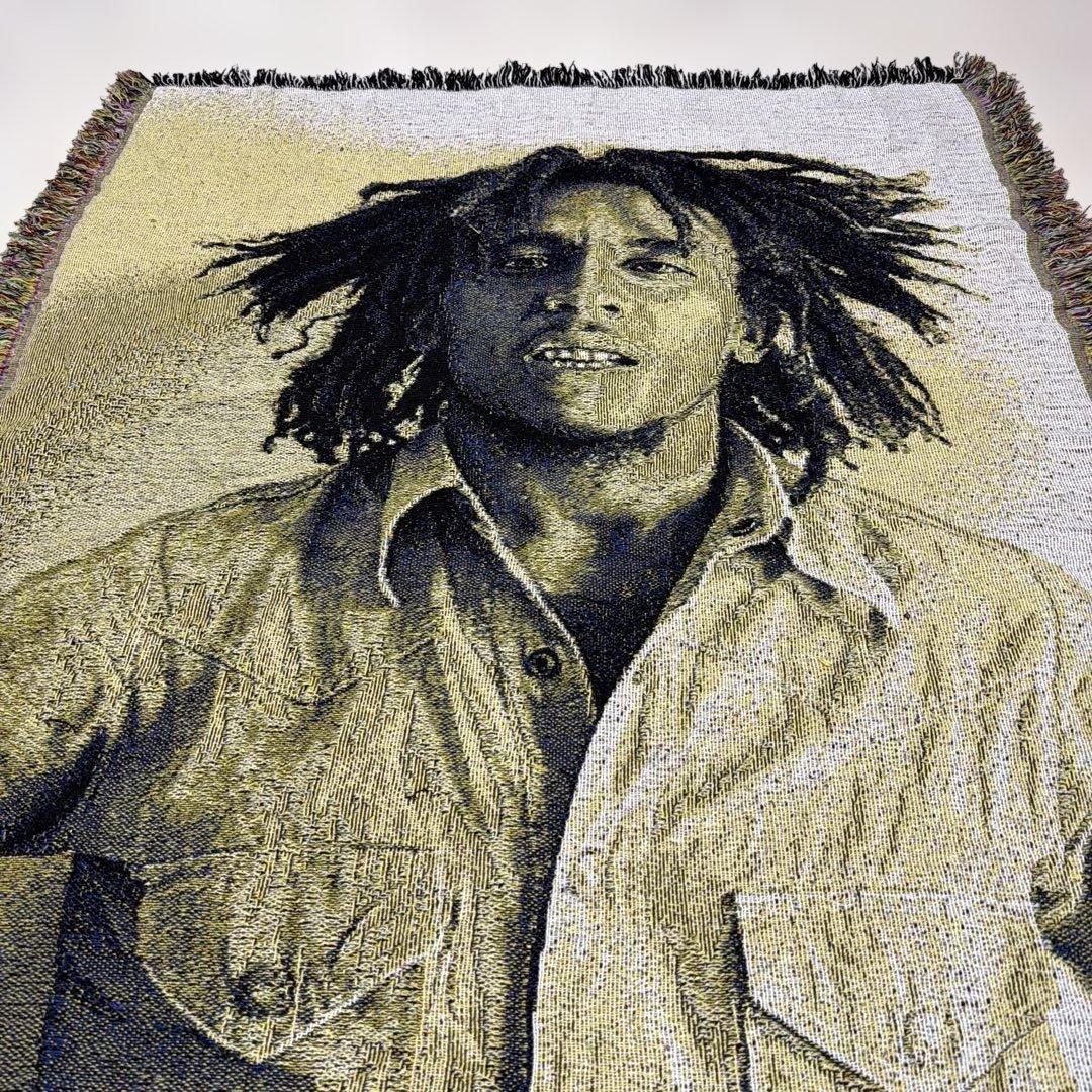 ボブマーリー　ブランケット　マルチカバー　ソファカバー　ラグ　133x113