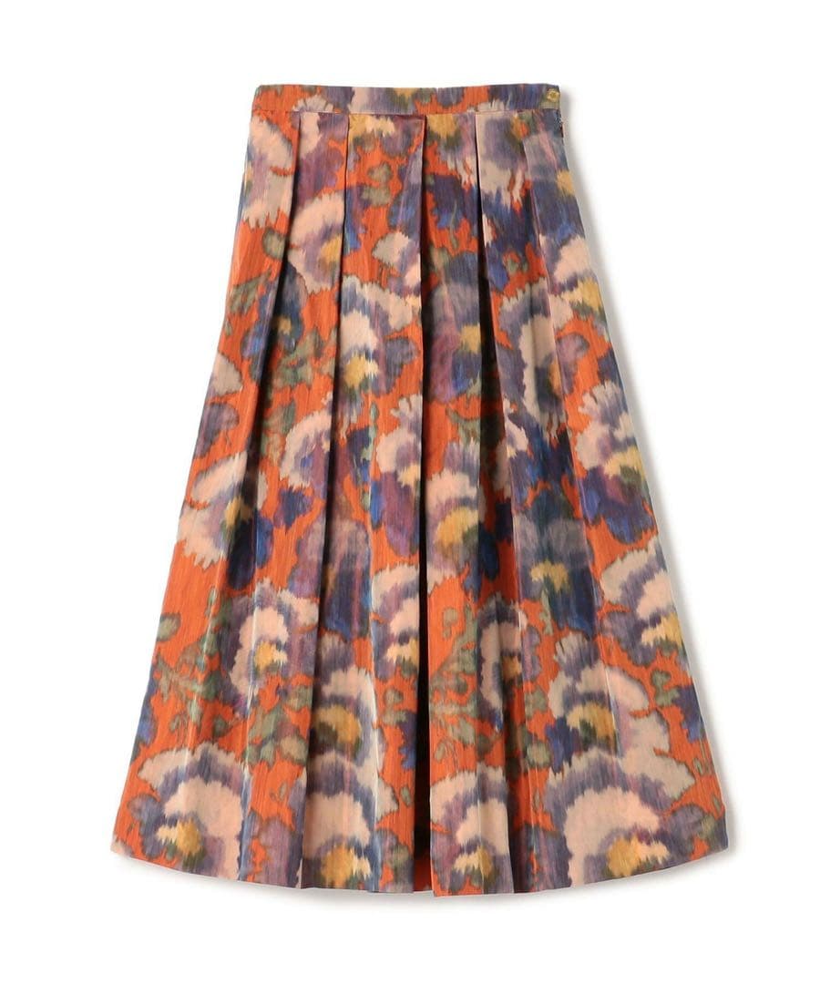 TOMOROWLAND ヴァーミリオンプリント タックスイングスカート