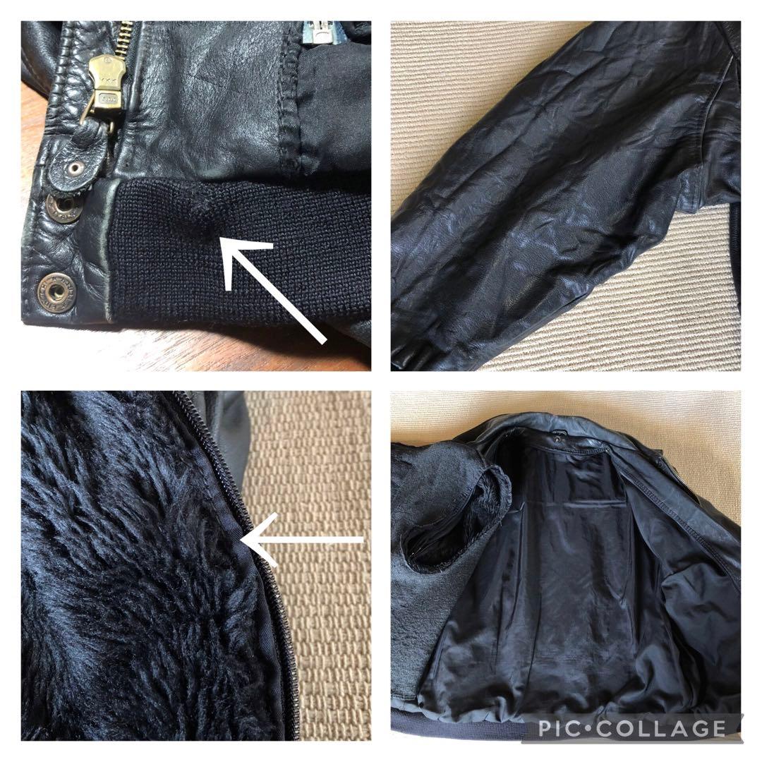 WINCH KIABI レザーフライトジャケット G-1 A-2 牛革 ライナー