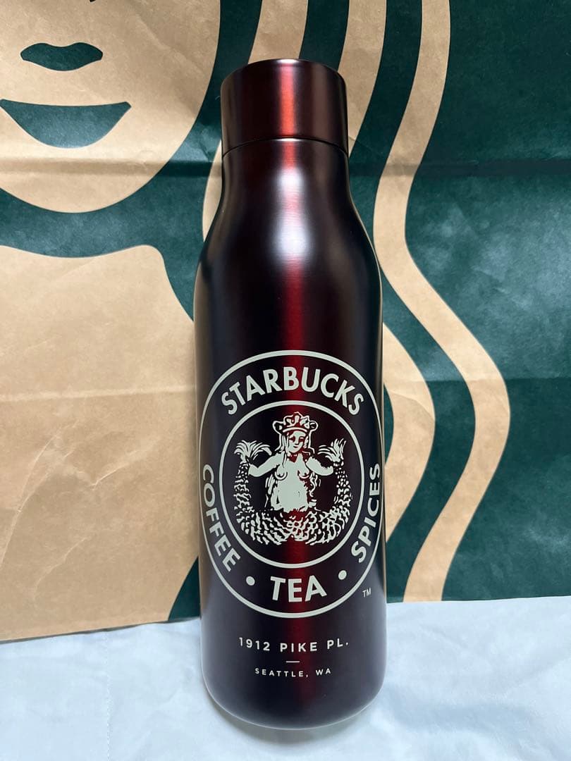 海外限定　新品スターバックス　タンブラー　ウォーターボトル　巾着付き