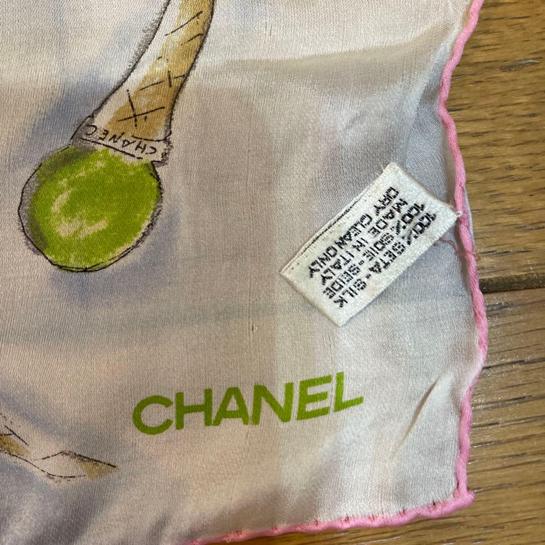 CHANEL スカーフ　85センチ シルクシフォン