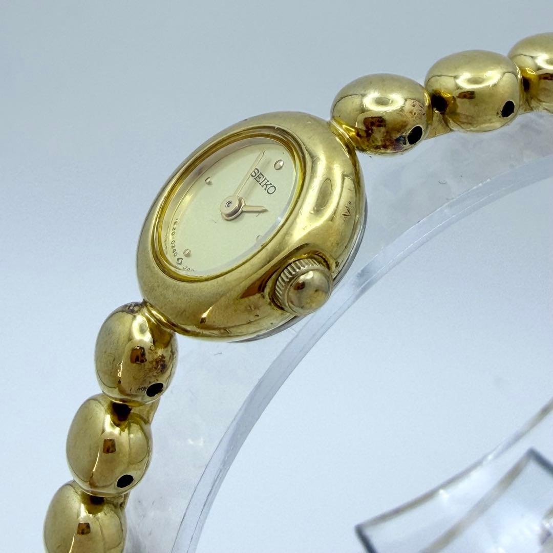 【稼働 新品電池】セイコー レディース クォーツ 腕時計 1E20-0070