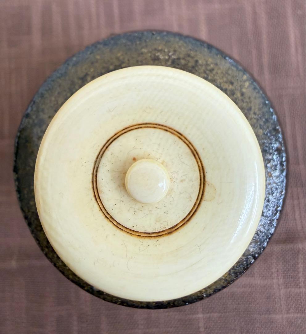 森本陶谷　丹波茶入　共箱　仕覆付　 優品