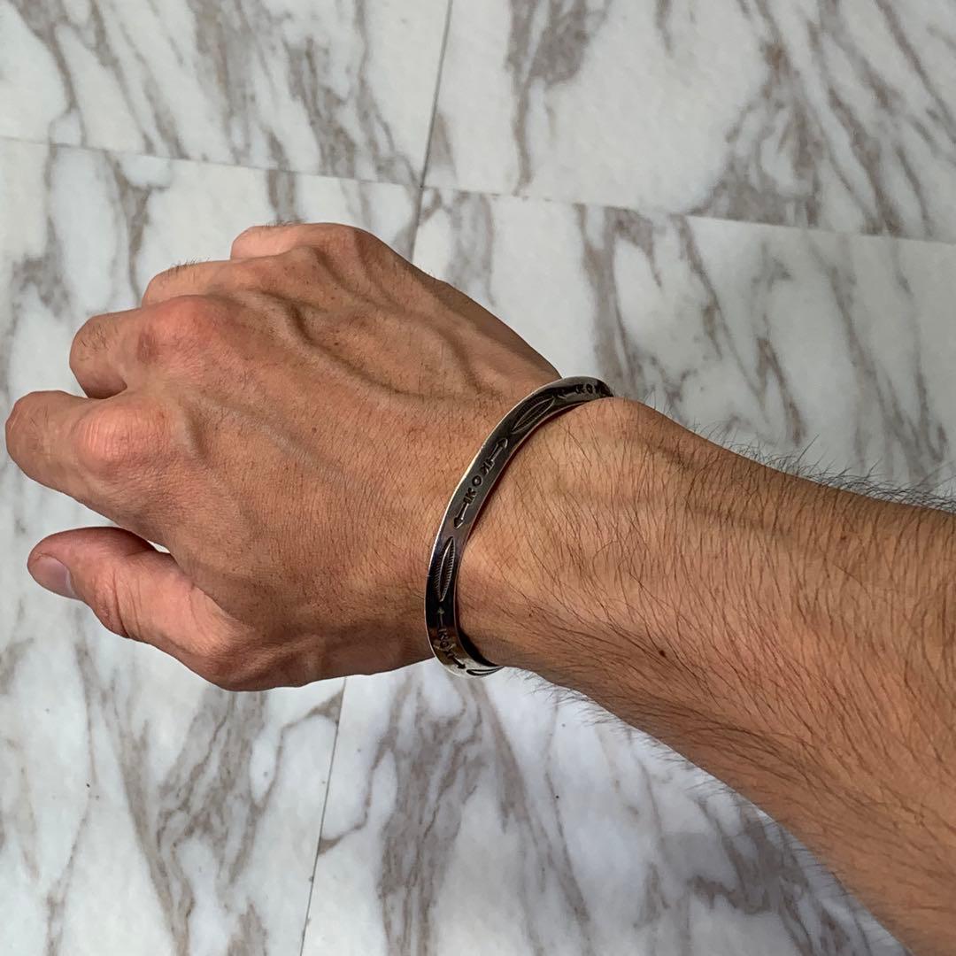 Herman Smith トライアングルバングル 刻印 navajo スタンプ