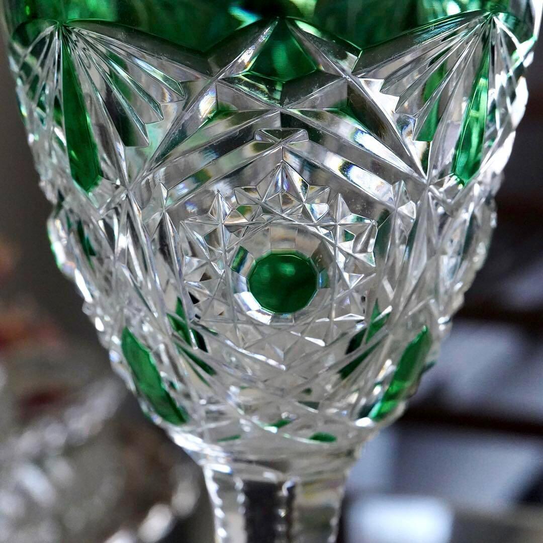 極希少美品オールドバカラBACCARATラグニー★グリーン レーマーワイングラス