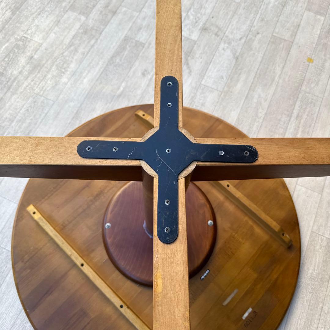 karimoku カフェテーブル　丸テーブル　ヴィンテージ 現状