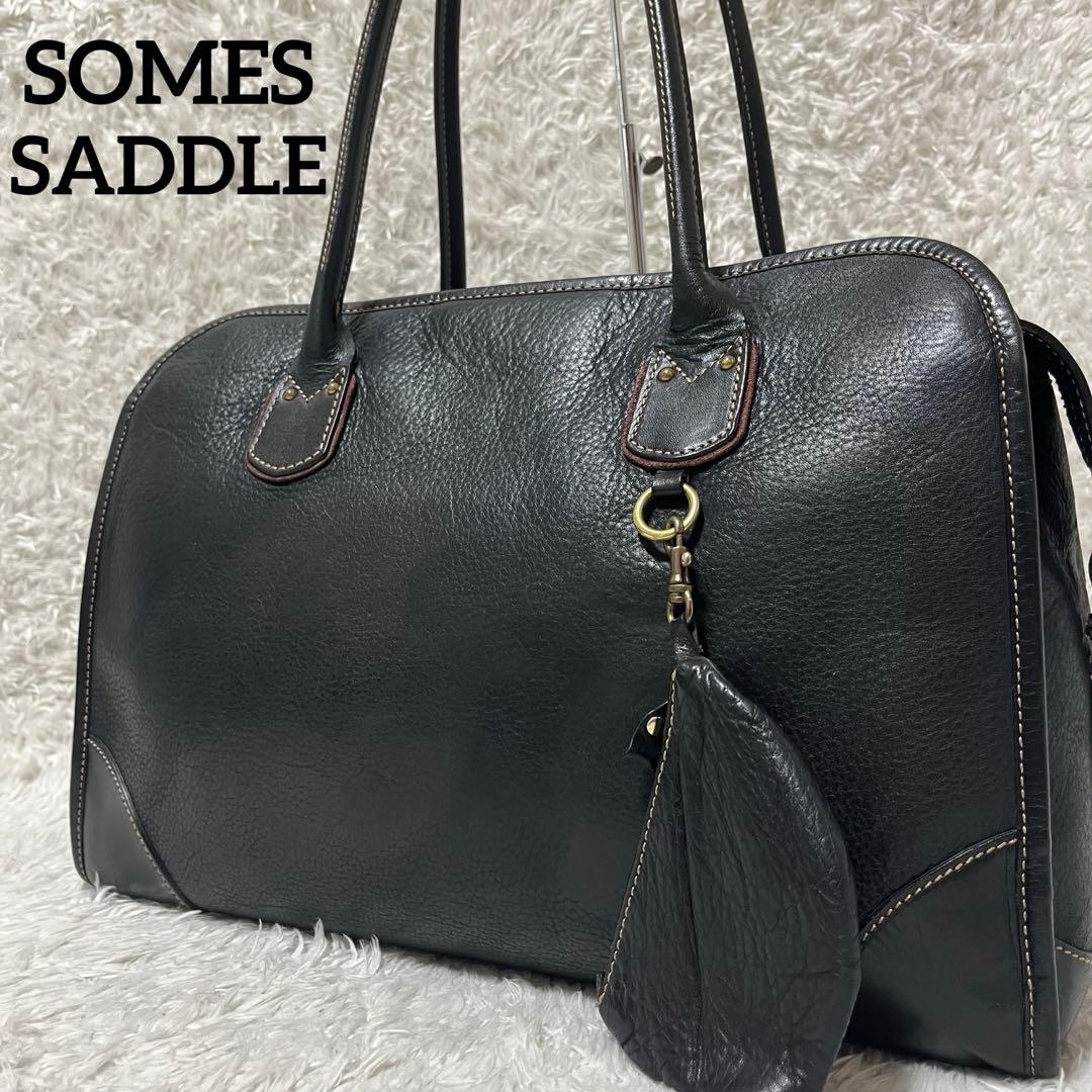 ✨希少✨ ソメスサドル トートバッグ ステッチ オールレザー 黒
