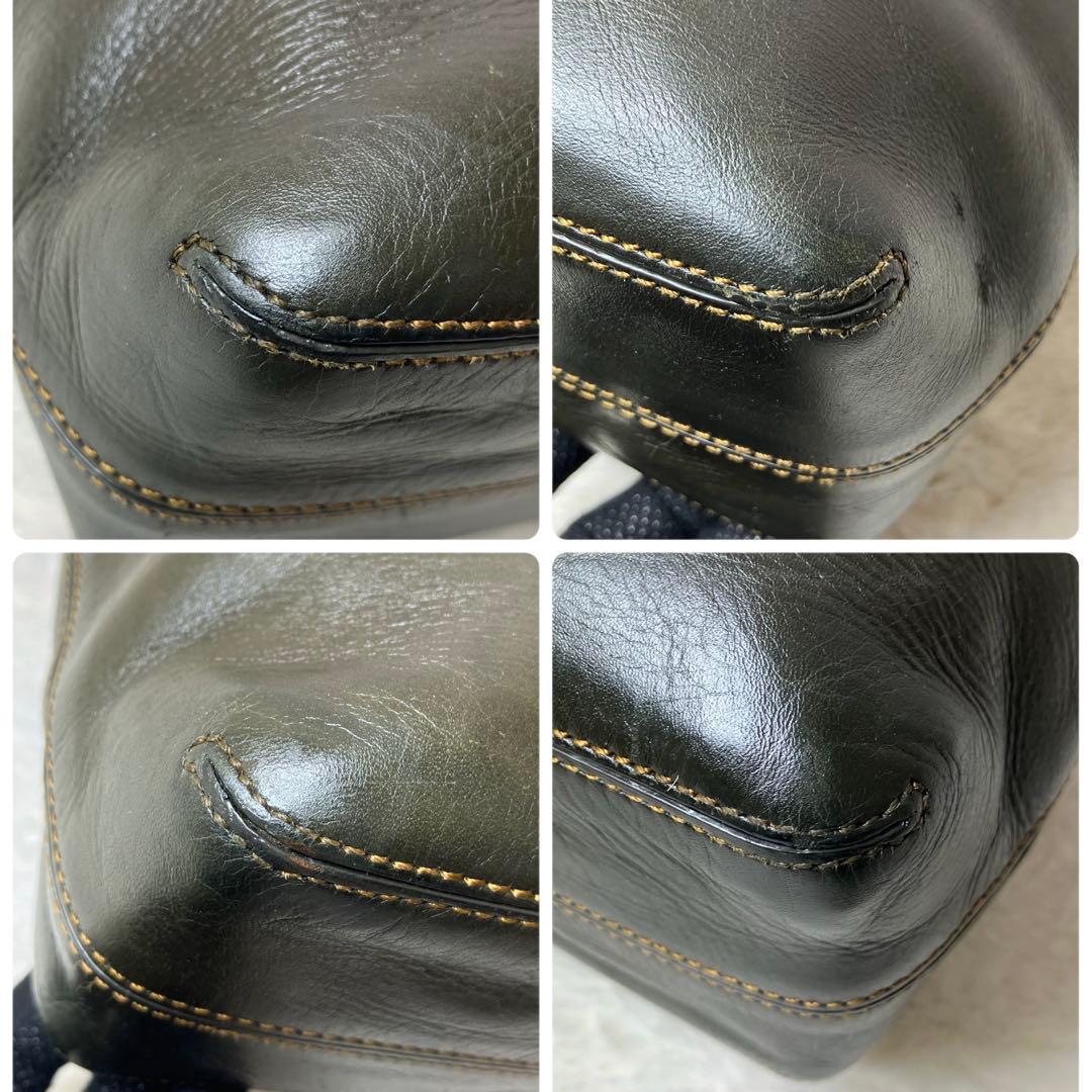 マザーハウス✨コハダ M A4可 オリーブ 牛革 レザー トートバッグ 肩掛け