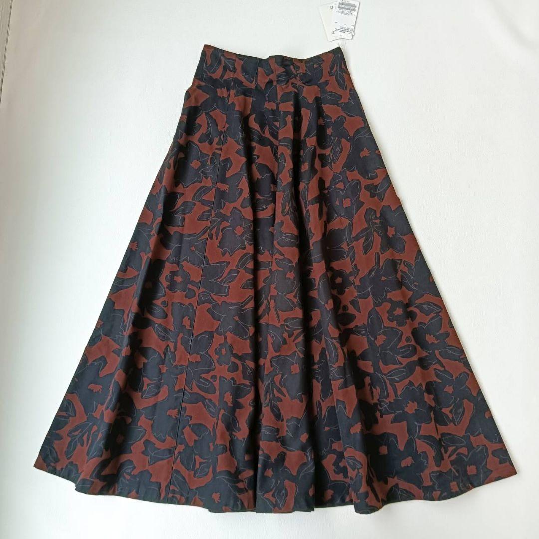 新品未使用✨《NOBLE》アルチザンフラワープリントフレアスカート ロング花柄