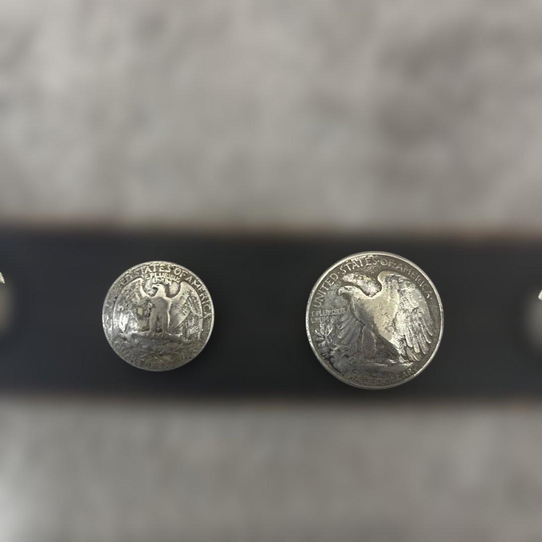 コンチョ　スタッズベルト　ドル　　イーグル　レザー　アメカジ　16連