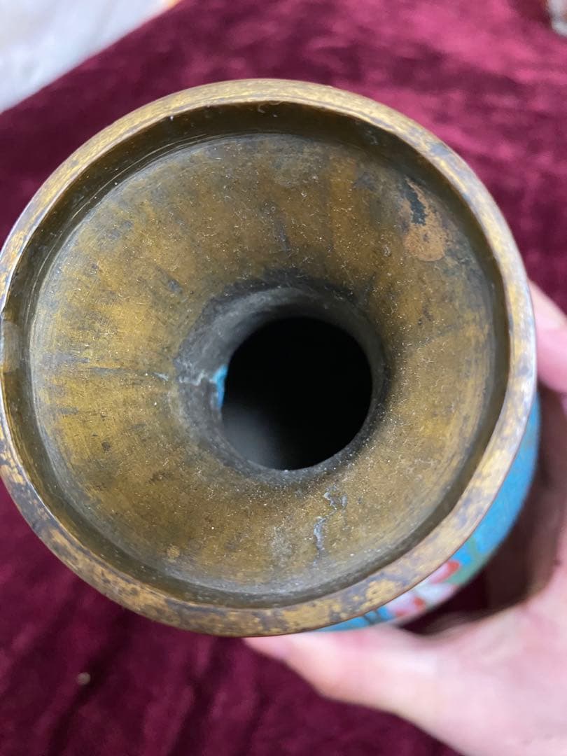 七宝焼　花瓶 唐物 清朝 掐丝珐琅 光緒年製