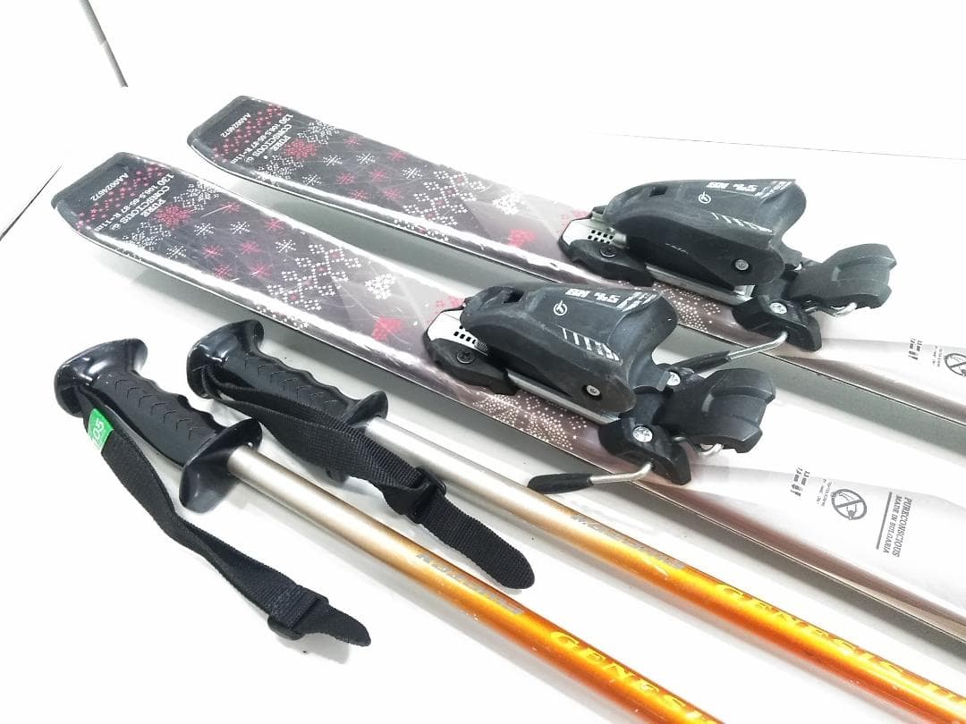 女の子 ジュニアスキー4点セット ピュアコンシャス 130cm ブーツ25cm◇