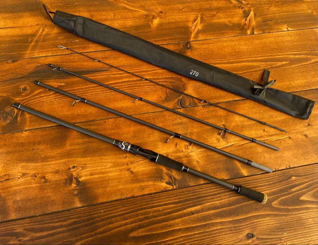 スピニングロッド カーボン　シーバス　9ft 270cm 4ピースパックロッド