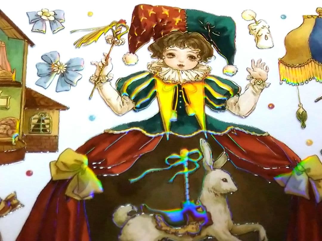 のこり２✩SALE✩J198＃朵拉的玩偶屋(炫彩)切り売り海外人物マステ女の子