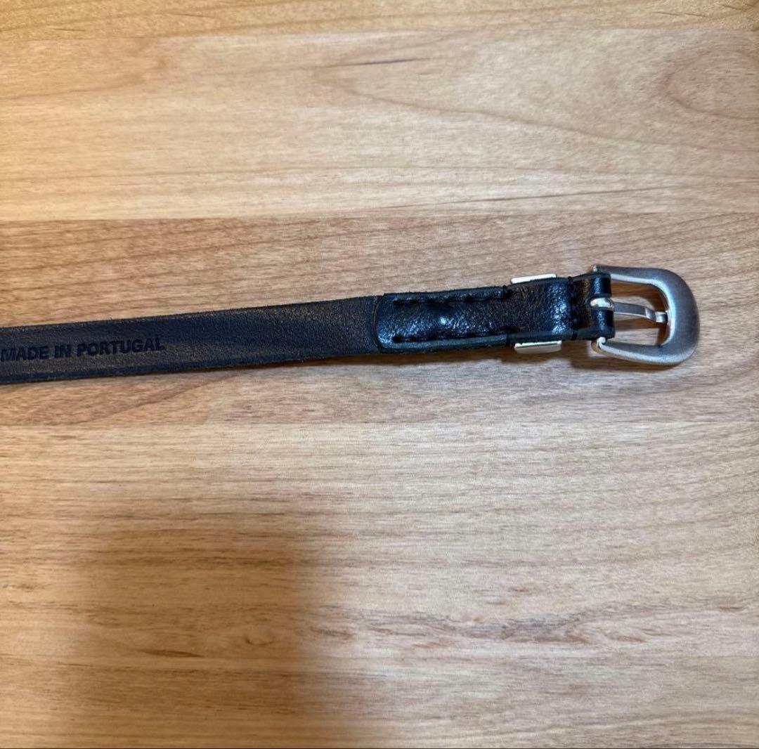 小物 OUR LEGACY 2CM BELT BLACK LEATHER L80