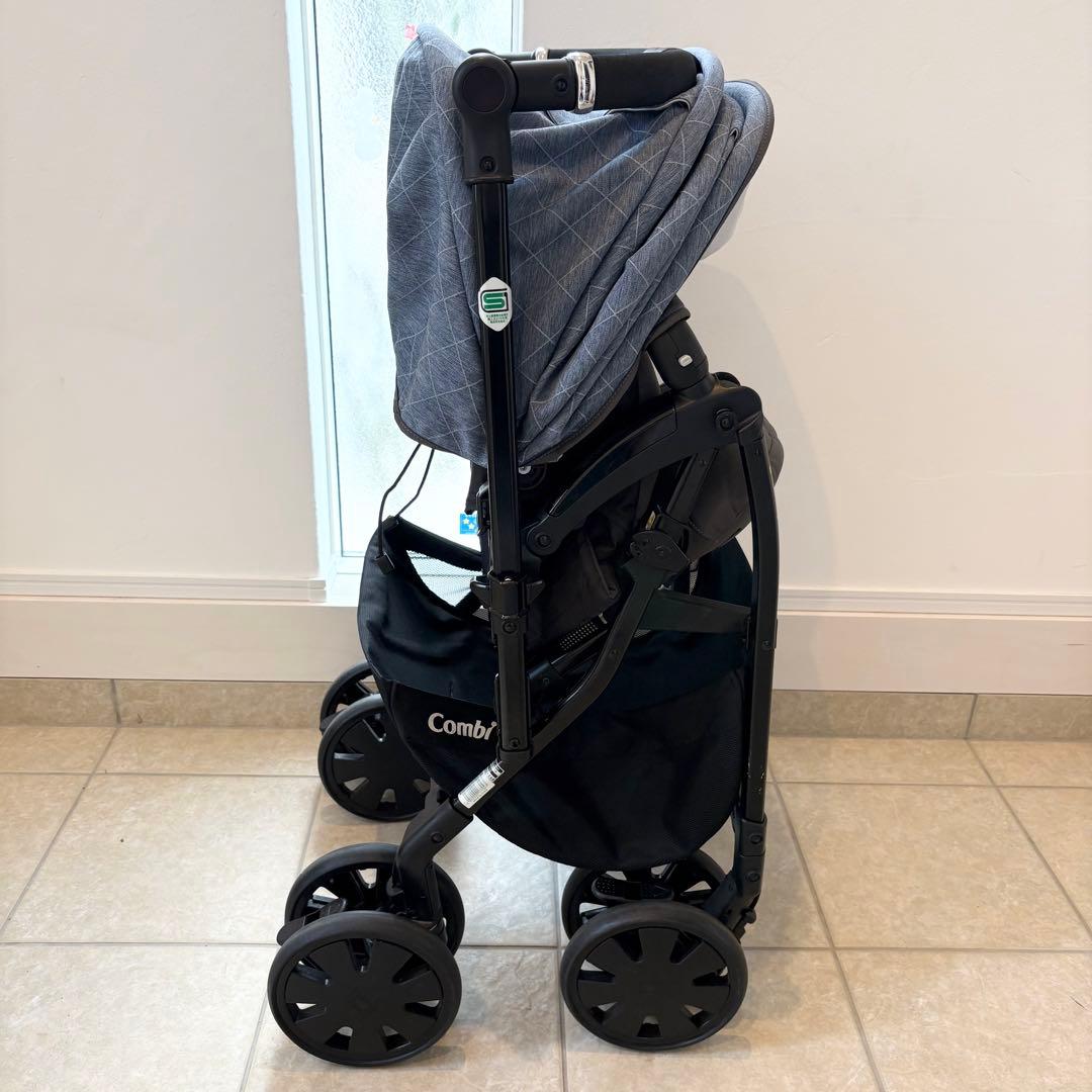 【美品】Combi クロスゴー 4キャス エッグショック ベビーカー ブルー