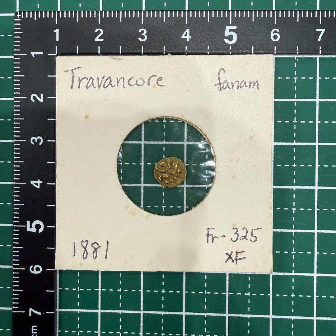 ま*ん様 No.67 アンティーク 金貨 インド ファナム トラバンコール 18