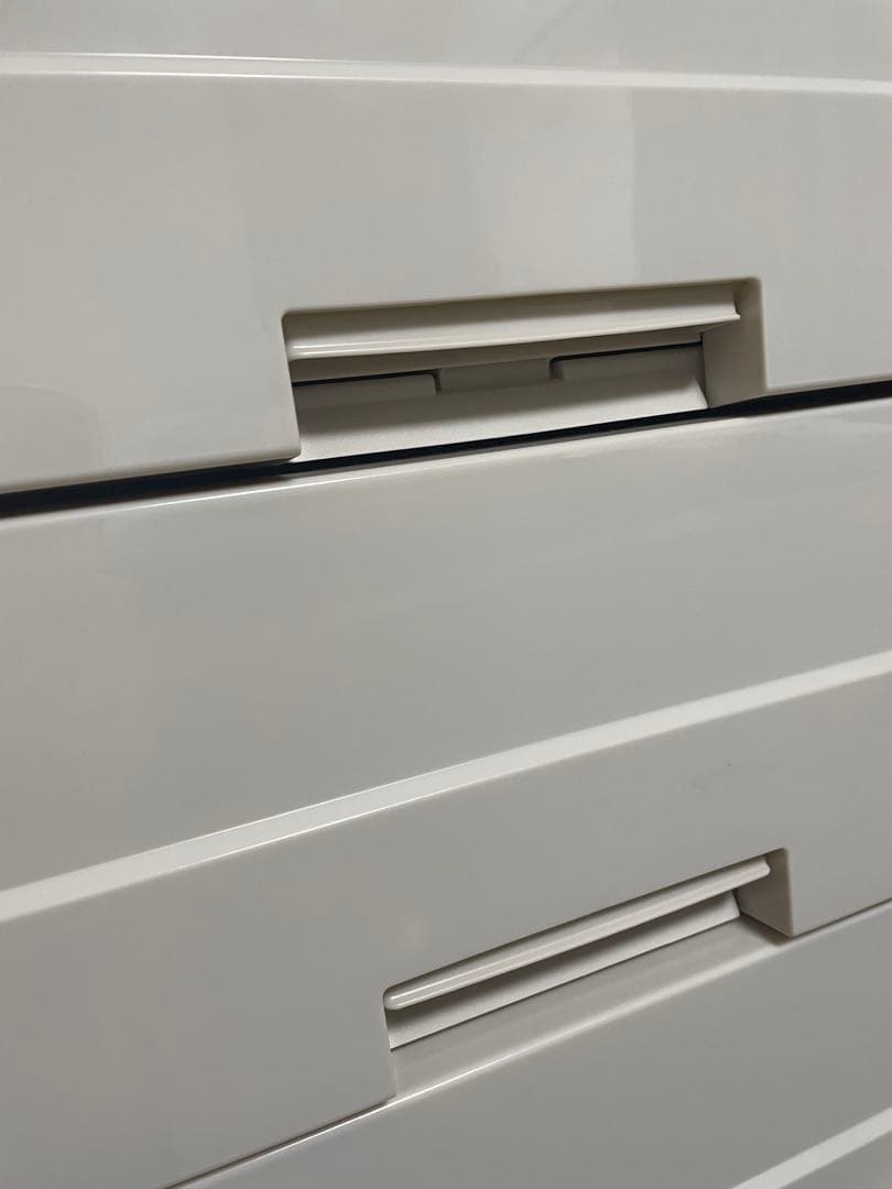 Fits プラス5段チェスト 幅75cmキャスター付きホワイト最終値下げ