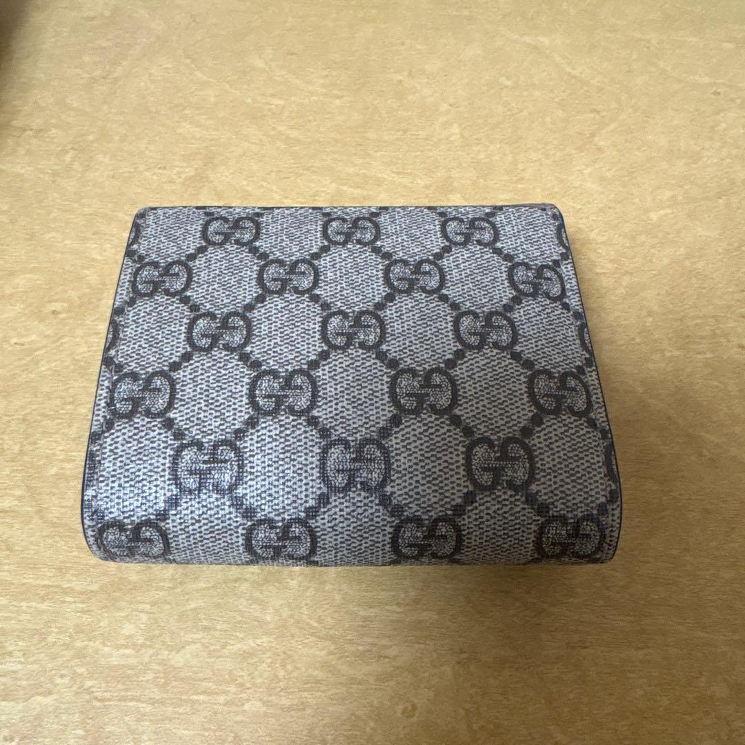 GUCCI 二つ折り財布 GGマーモント キャンバス PVC ダスティーピンク