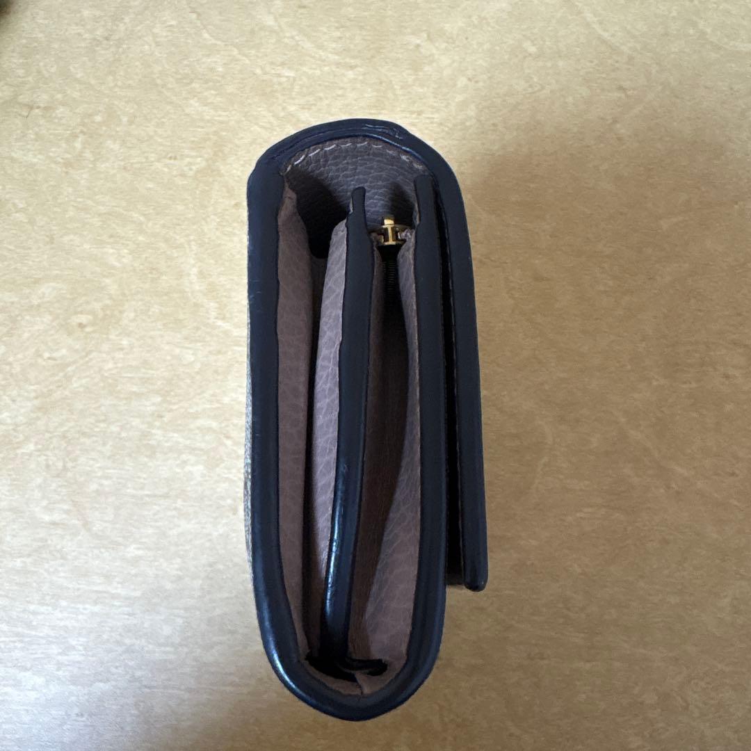 GUCCI 二つ折り財布 GGマーモント キャンバス PVC ダスティーピンク