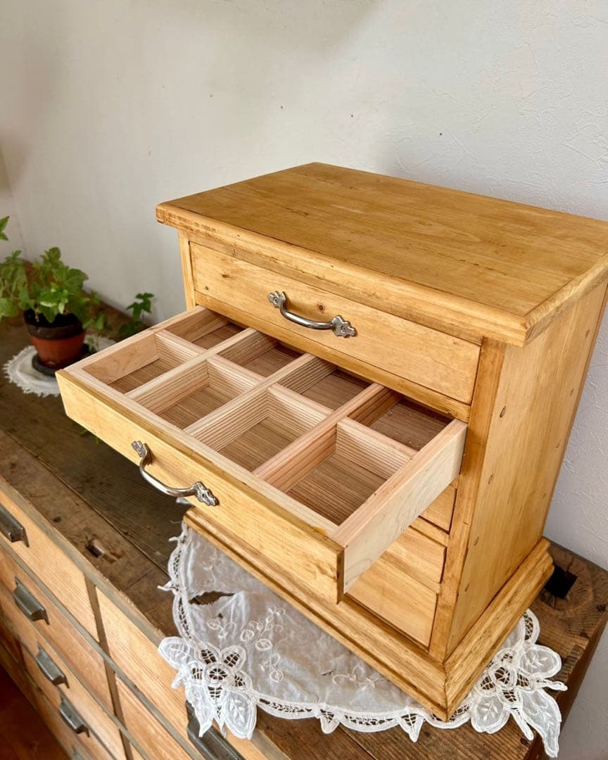 【kknn】国産ひのき使用　5杯ジュエリーボックス